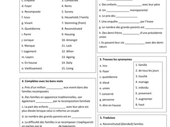 level french translation units unit family