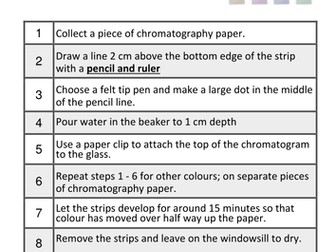 Chromatography Practical Instructions
