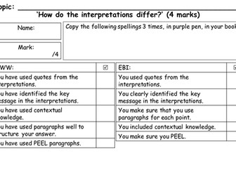 AQA History (8145) New Spec: GCSE Marking Grids for AQA GCSE Questions: Germany c1890-1945. 