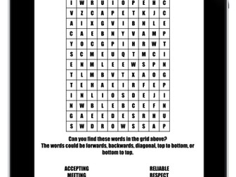 E-Safety Wordsearch
