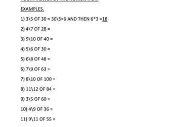 Fractions of Amounts