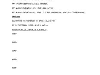 Factors and Multiples