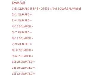 Square, Cube and Prime numbers