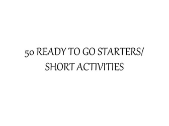 50+ English Starter Activities