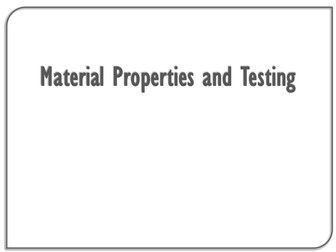 Material Properties and Testing (AQA)