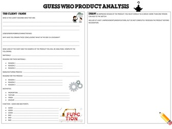 Product Analysis "Guess Who"