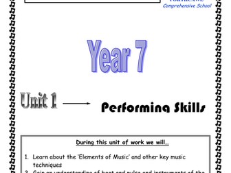 Year 7 Performing Skills