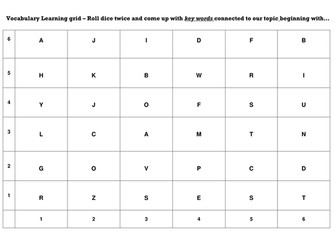 Vocabulary Learning Grid
