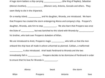 Complete Tempest Scheme of Work and Lessons