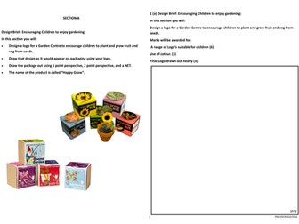 AQA Graphic Products 2016 Exam Section A