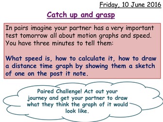 Speed, pressure and motion graphs Year 8 