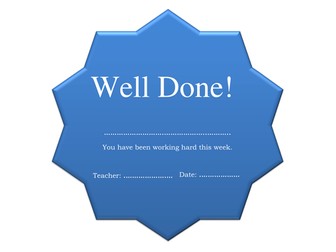 Star of the week award