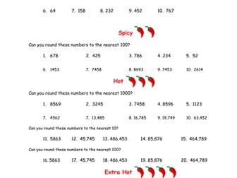Chilli Pepper Maths - ROUNDING