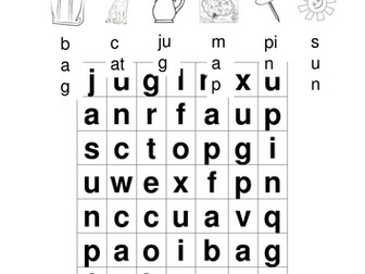 Wordsearch CVC words