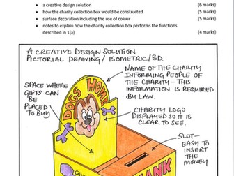 PRODUCT DESIGN - How to draw a charity collection box in 3D using isometric and 2D NET 