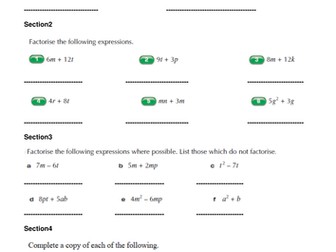 Quadratic Factorisation