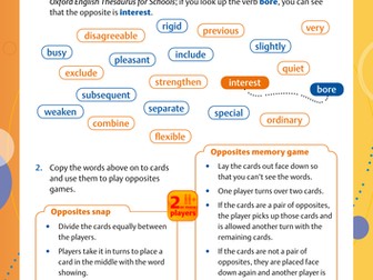 Oxford English Thesaurus for Schools: Opposites (PDF)
