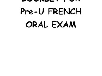French Pre-U speaking exam booklet 