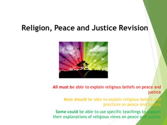 Peace and Justice Revision