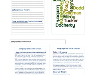 AS English Language AQA Paper 2: Language Varieties Theorists Booklet