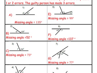 Angles mini murder mystery