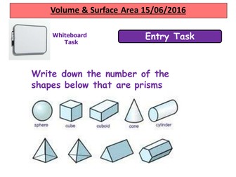 Volume & Surface Area Cylinder