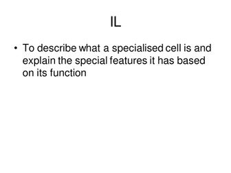 Differentiated information gather activity on specialised cells