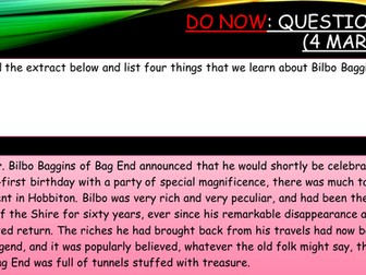 NEW AQA English Language revision - Language Paper 1 - KS3