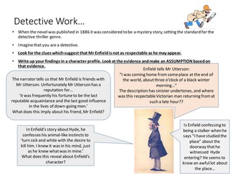 Jekyll and Hyde character study - Mr Enfield