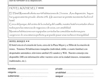 Hotel adverts (reading task)