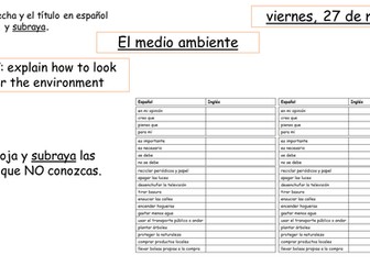 El medio ambiente