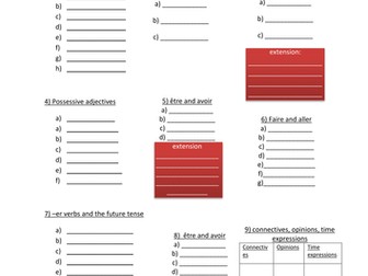 Allez 1 Module 6 Whole Unit- lessons-resources-handouts
