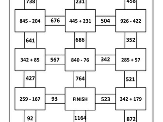 Addition and Subtraction Maze Activity Collection