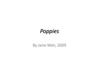 Conflict Poetry - Poppies by Jane Weir