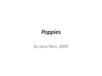 Conflict Poetry - Poppies by Jane Weir
