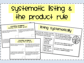 Systematic Listing & the Product Rule for Counting GCSE 9-1 Maths