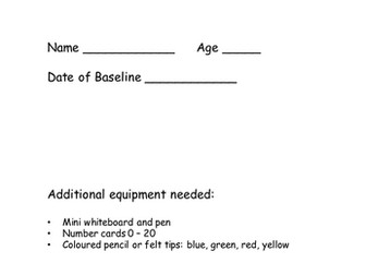 Reception Number Assessment for Baseline