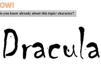 Dracula the play SOW- KS3
