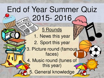End of Year Quiz 2015/16 