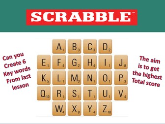 Scrabble - Literacy starter