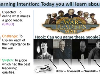 The Leaders' of the Second World War (WWII) 