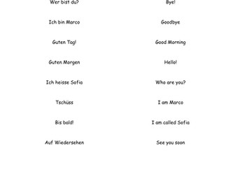 Lesson pack - primary German Hallo