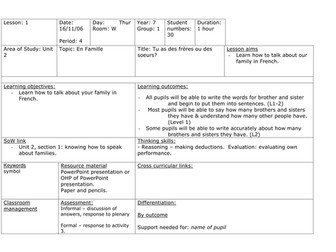 FRENCH FAMILY: Tu as des frères ou des soeurs?