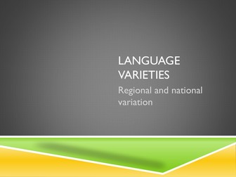 Accent and dialect AS Level lessons NEW SPEC!