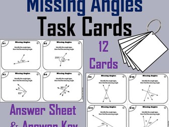 Missing Angles Task Cards