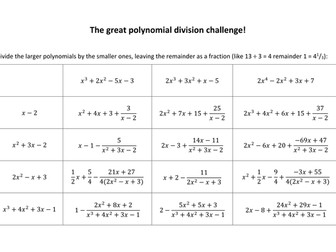 The great polynomial division challenge!
