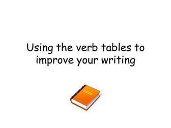 Using verb tables to improve our French writing