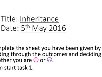 Inheritance observation lesson AQA B1