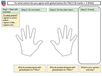 'To what extent' writing templates to improve exam technique ('assess', and 'evaluate')