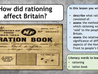 Second World War - Rationing